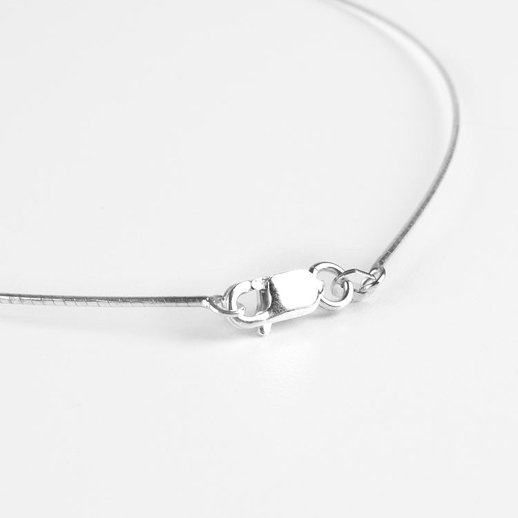 Thin Silver Omega Wire Necklace