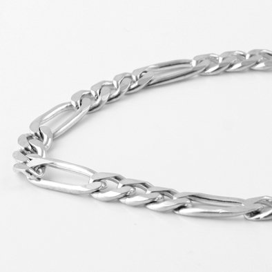 Men's Silver 6mm Figaro Chain Necklace