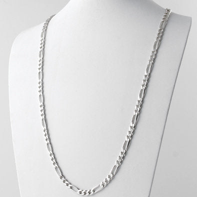 Men's Silver 6mm Figaro Chain Necklace