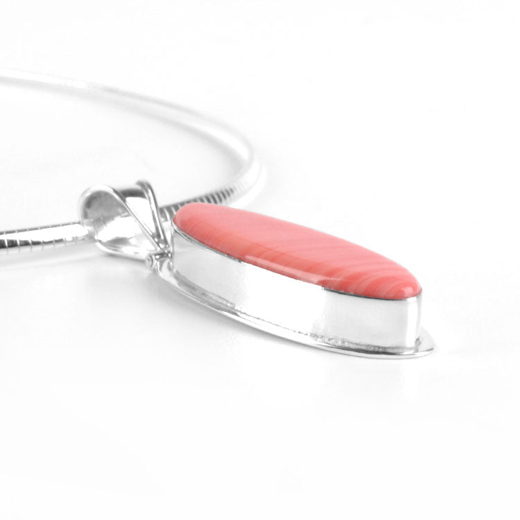 Pink Sardonyx Necklace and Earrings Set