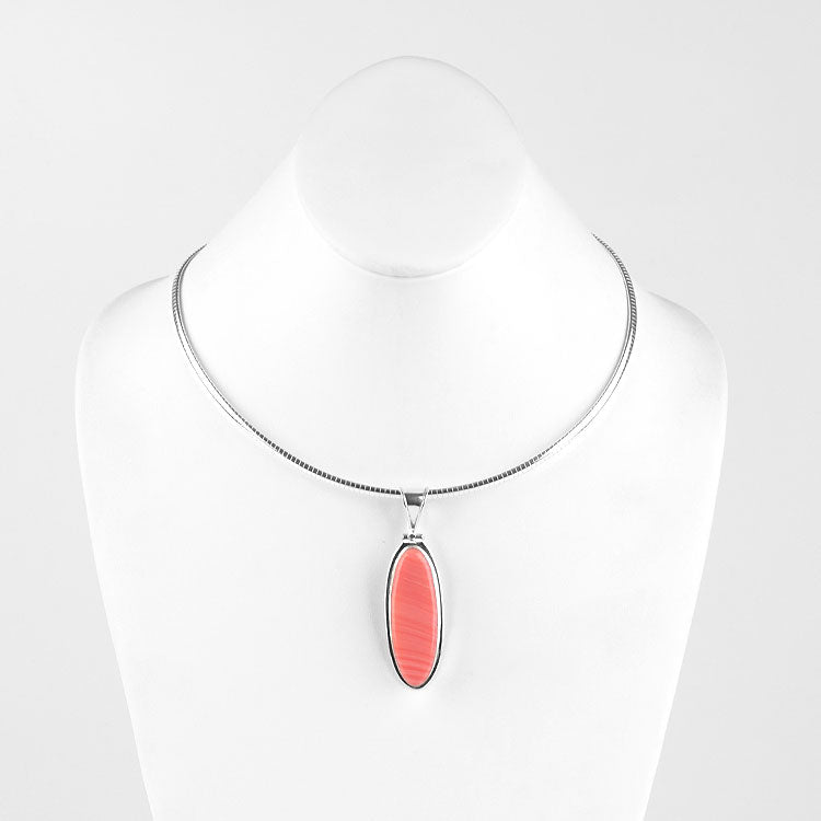 Pink Sardonyx Necklace and Earrings Set