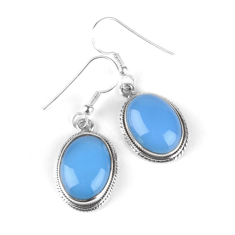 Blue Chalcedony Earrings