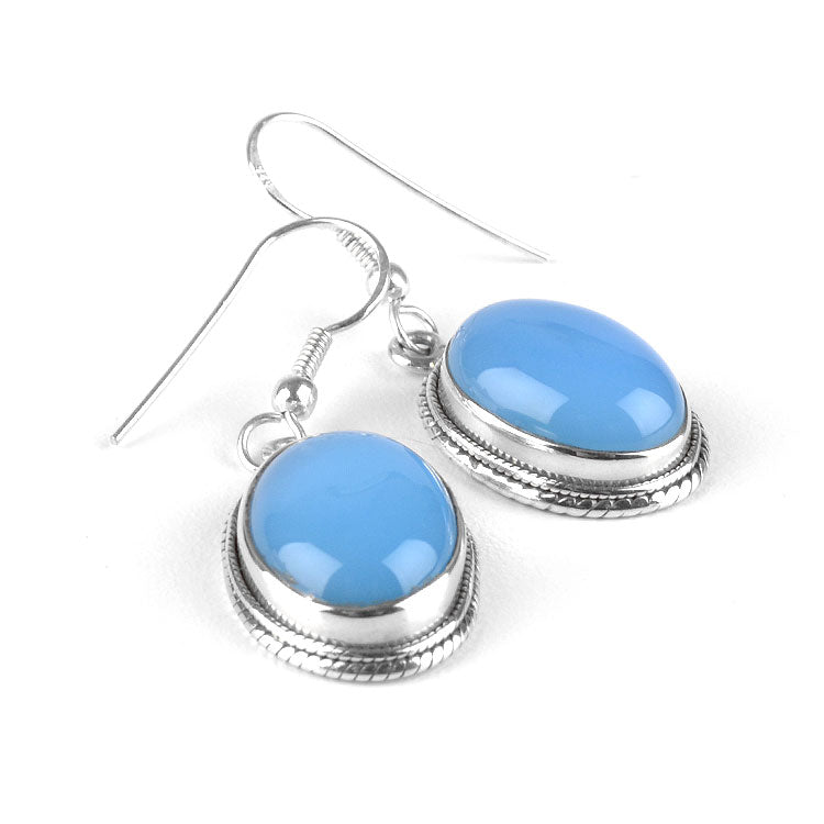 Blue Chalcedony Earrings