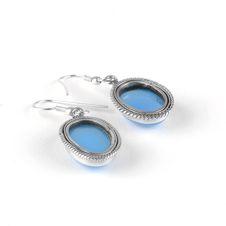 Blue Chalcedony Earrings