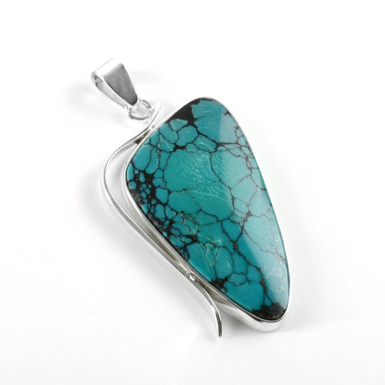 Dark Turquoise with Silver Pendant