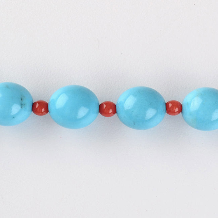 Turquoise & Coral Beads Necklace
