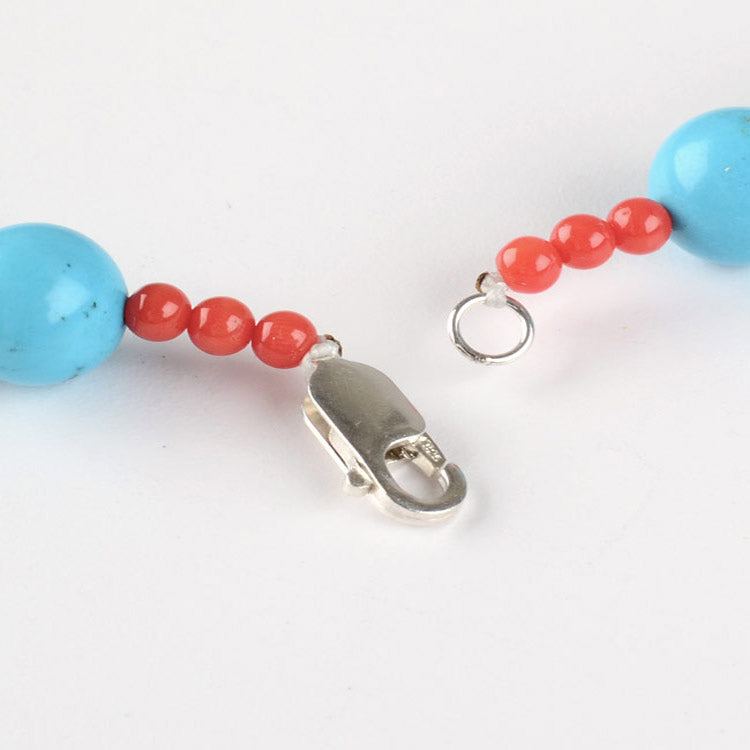 Turquoise & Coral Beads Necklace