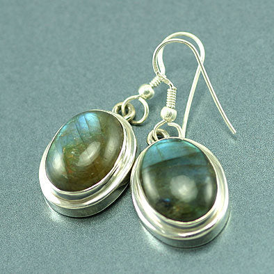 Labradorite Silver Earrings