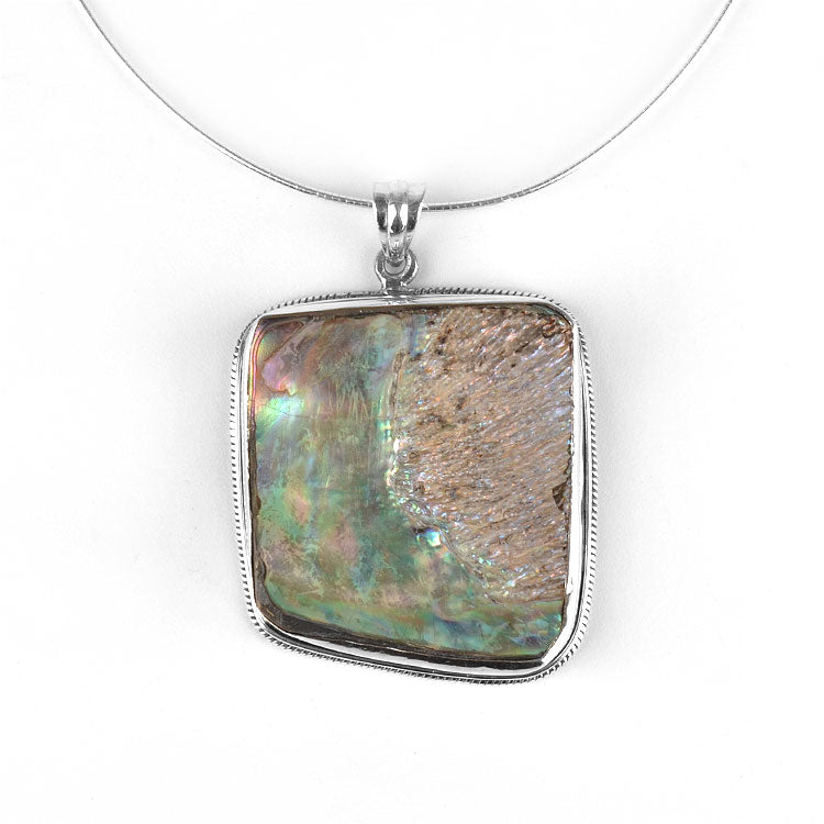 Abalone Silver Necklace