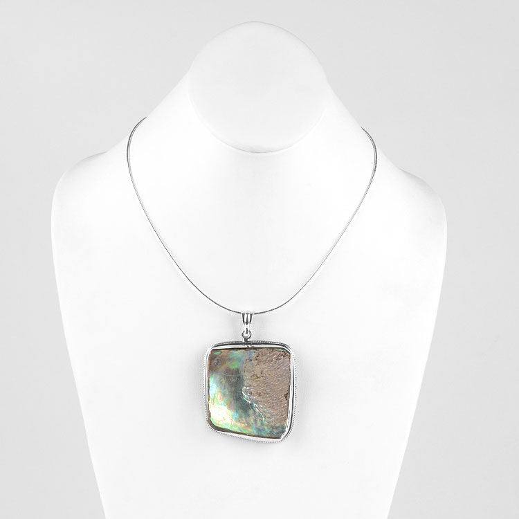 Abalone Silver Necklace