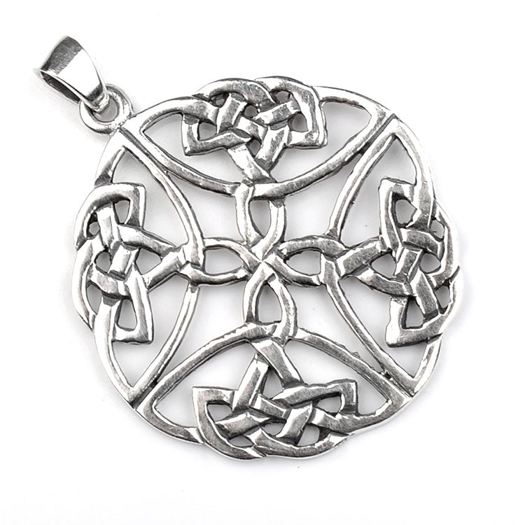 Round Celtic Silver Pendant
