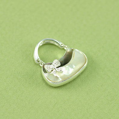 Mother of Pearl Inlay Purse Pendant