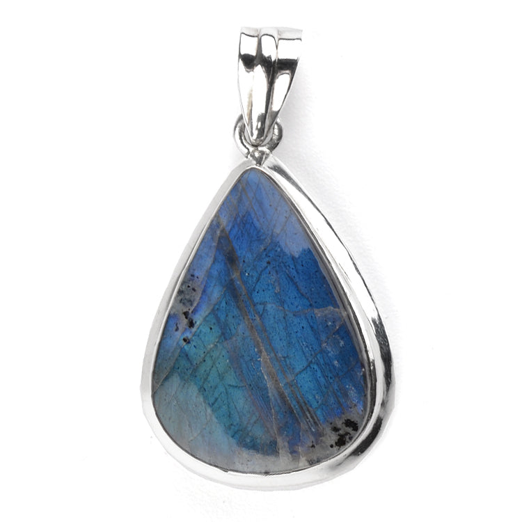 Blue Labradorite Silver Pendant