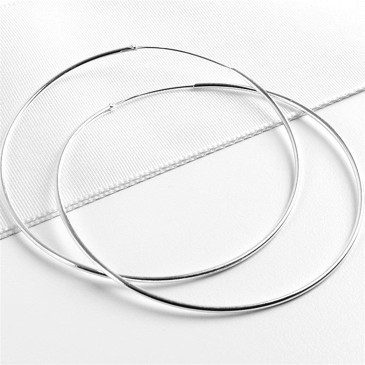 2 1-2" Endless Hoop Earrings