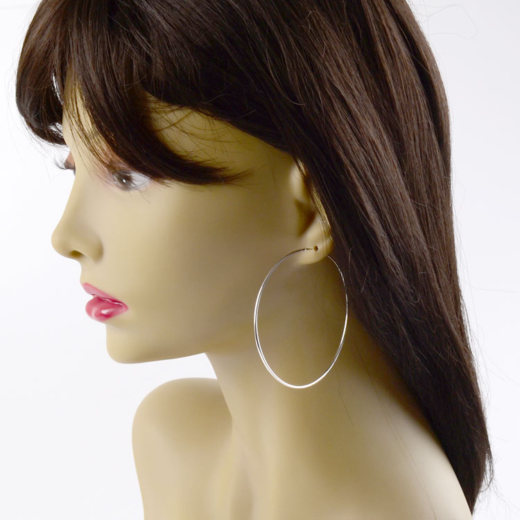 2 1-2" Endless Hoop Earrings