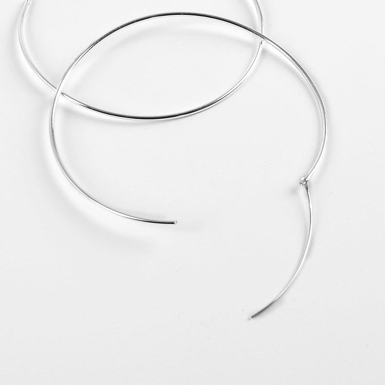 2 1-2" Endless Hoop Earrings