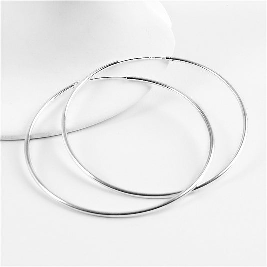 Endless Hoops Sterling Silver Earrings