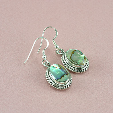 Abalone Silver Earrings