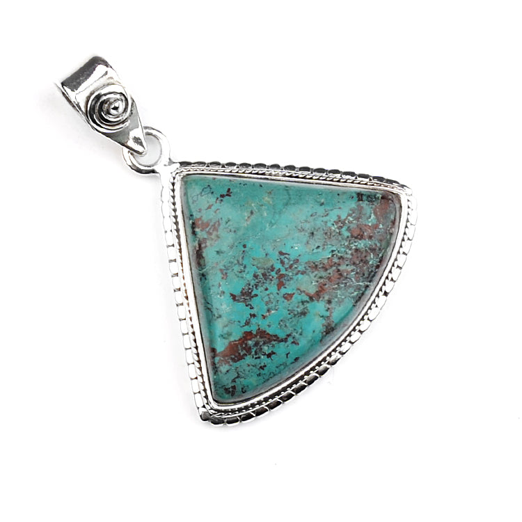 Triangular Chrysocolla Pendant