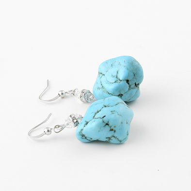 Dyed Howlite Turquoise Fashion Set