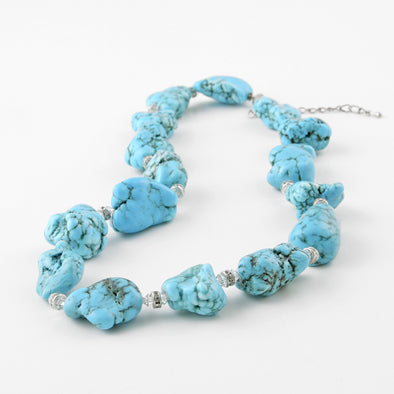 Dyed Howlite Turquoise Fashion Set