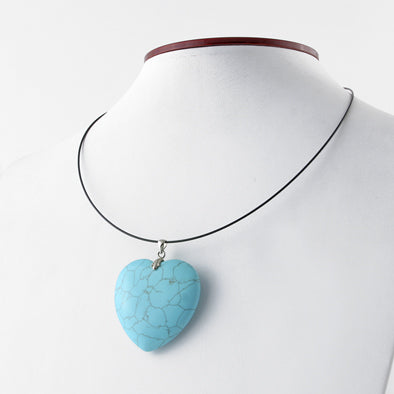 Large Synthetic Turquoise Heart
