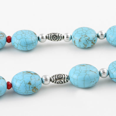 Natural Turquoise Necklace & Earrings Set