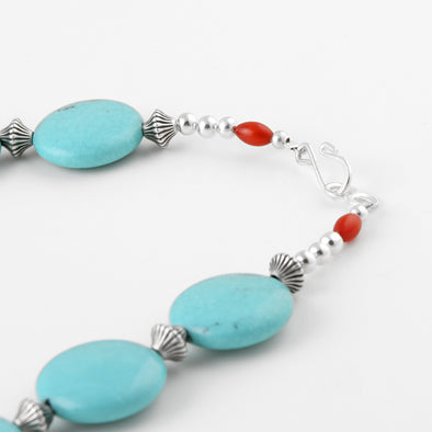 Turquoise Jewelry Set - Necklace & Earrings