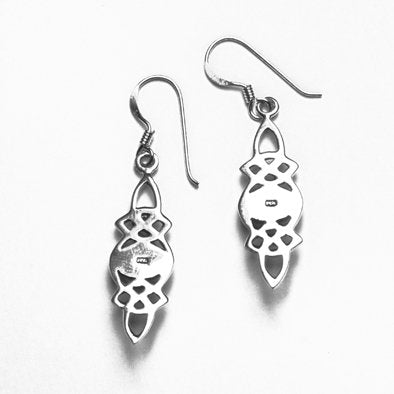 Sterling Silver Celic Knot Earrings with Turquoise Stones