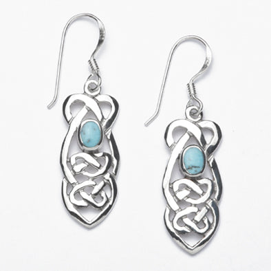 Celtic Knot with Turquoise Earrings