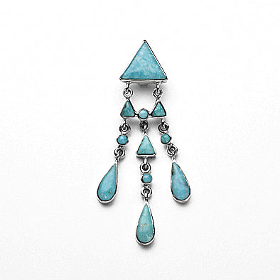 Unique Turquoise Pendant with Sterling Silver