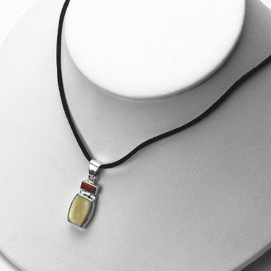 Mother of Pearl and Coral Pendant