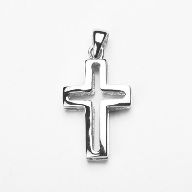 Dual Layered Sterling Silver Cross