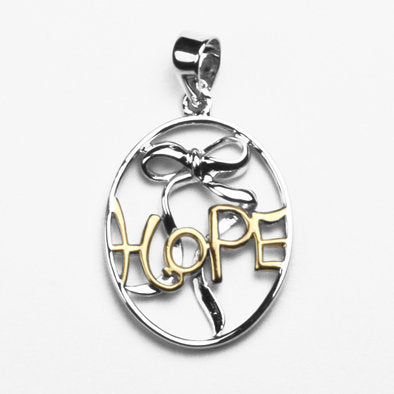 Rhodium & Gold Plated Hope Pendant