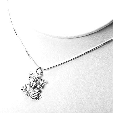 Cute Sterling Silver Froggy Pendant