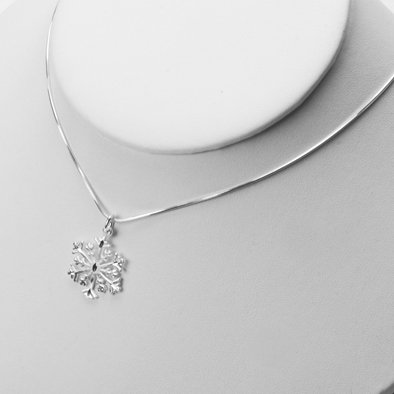 Frosty Snowflake Sterling Silver Pendant