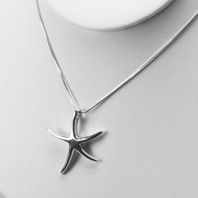 Large Sterling Silver Star Pendant