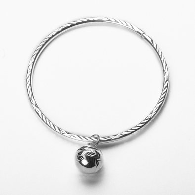 Charming Sterling Silver Bangle