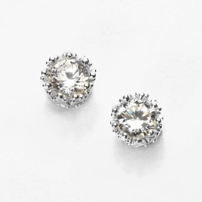 Studded Earrings with Crystals