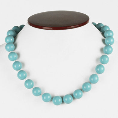 Natural Turquoise Beaded Necklace