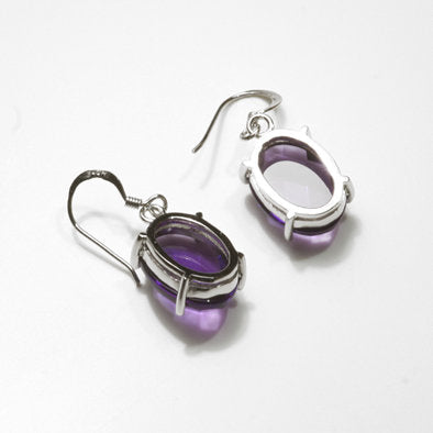 Amethyst Hook Earrings