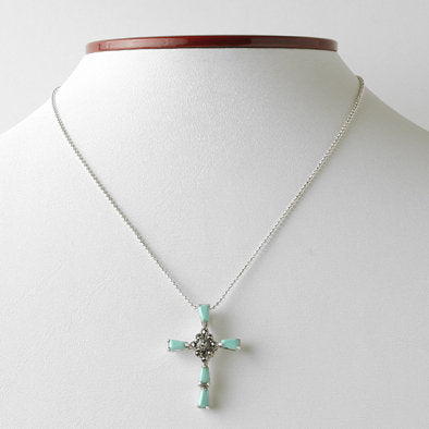 Turquoise Wedge Cross Pendant