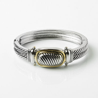 Silver Rope Bangle Bracelet