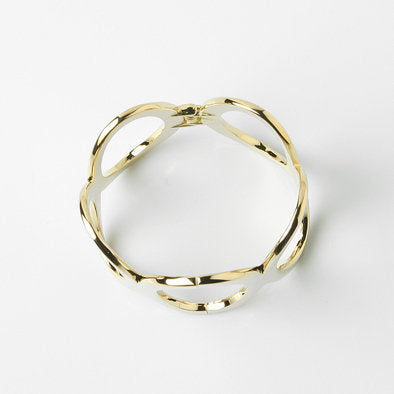 Giant Gold Ovals Fashion Bracelet