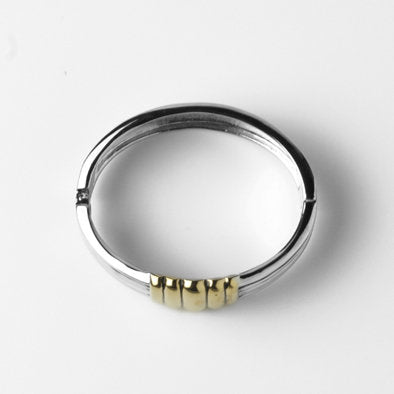 Two-tone Banded Cuff Bracelet