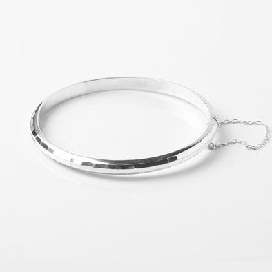 Sparkle Silver Bangle Bracelet