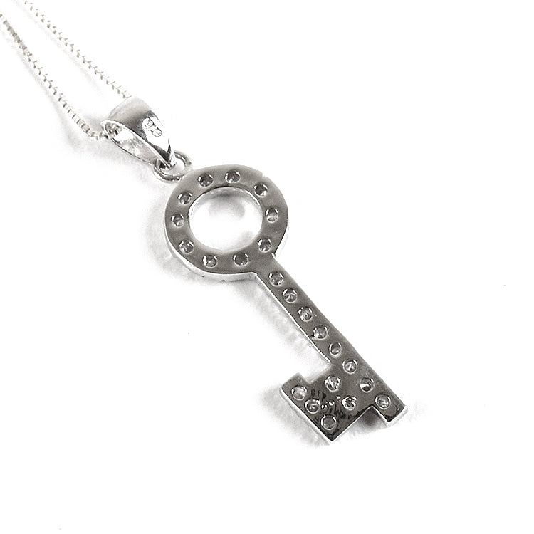 Glitter Key Pendant Necklace