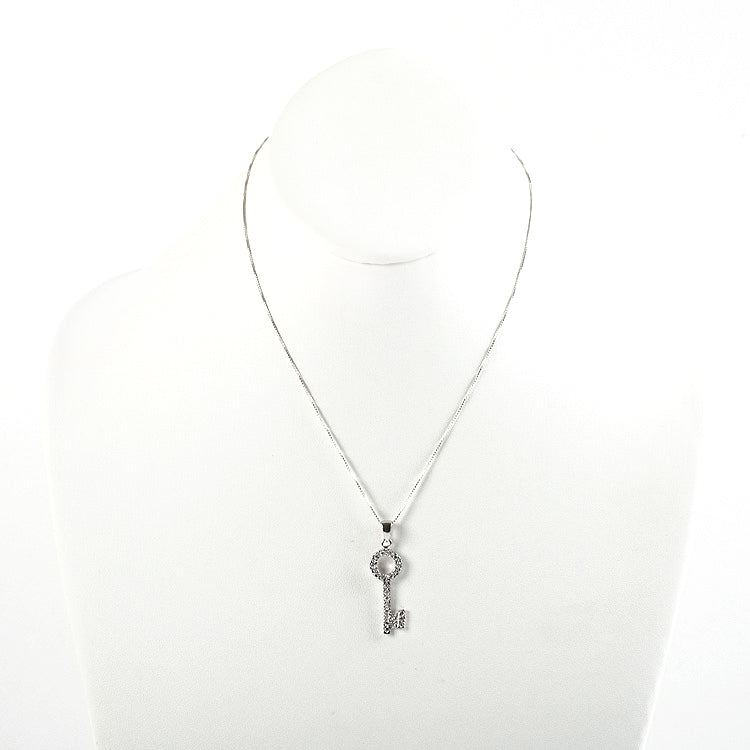 Glitter Key Pendant Necklace