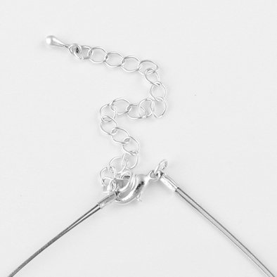 Hammered Silver Floating Necklace and Earrings Set