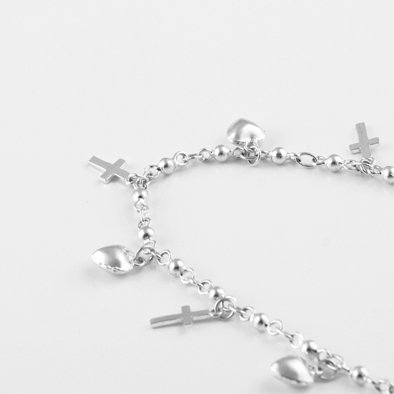 Cross My Heart Charm Bracelet